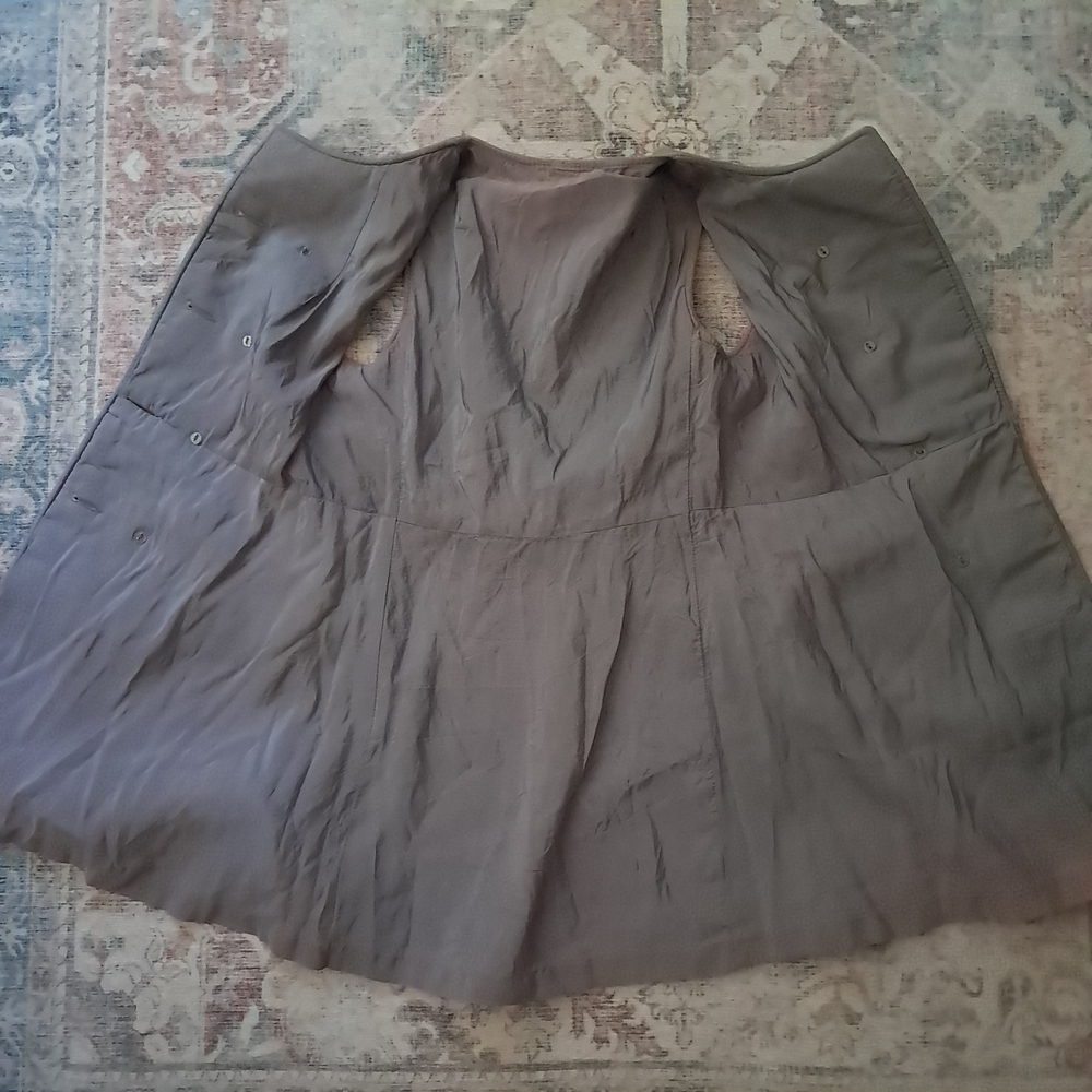 Handmade Suede Mod Button-Up Mini-Dress - Picture 11 of 14